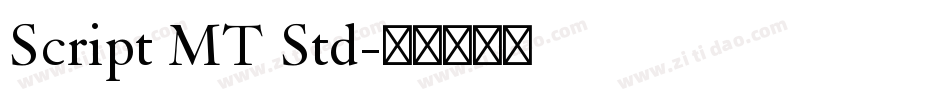 Script MT Std字体转换